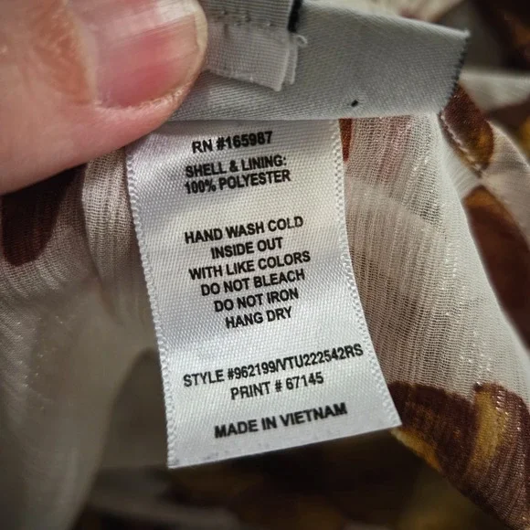 Alexa B Nites Womens Maxi Dress Floral Print Long Sleeve Fall Autumn V Neck 20W - Picture 8 of 8